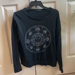 Black long sleeve astrology shirt